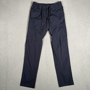 BYLT Pants Mens Small Blue Ripstop Elastic Waist Drawstring Casual Preppy Logo